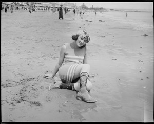 Bathing girls at Revere Beach