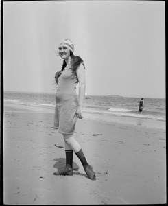 Bathing girls at Revere Beach