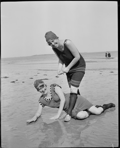 Bathing girls at Revere Beach