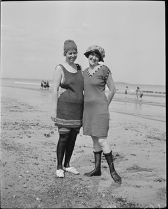 Bathing girls at Revere Beach