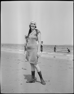 Bathing girls at Revere Beach