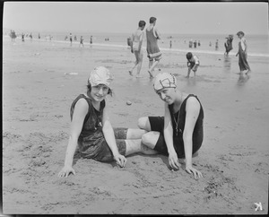Bathing girls at Revere Beach