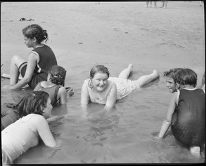 Bathing girls at Revere Beach