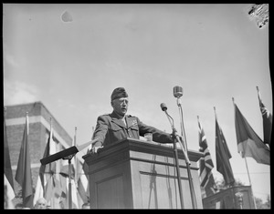 Gen. George Patton speaking in Hamilton, Mass.