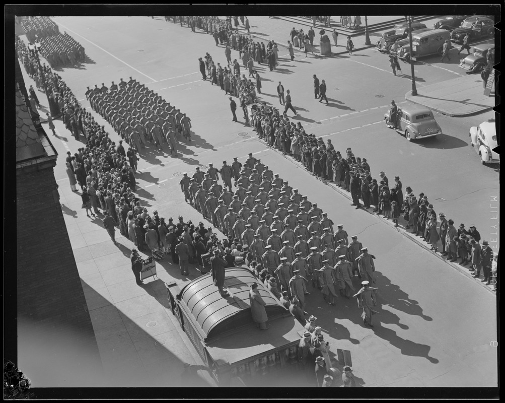 West Point cadets on parade, Boston