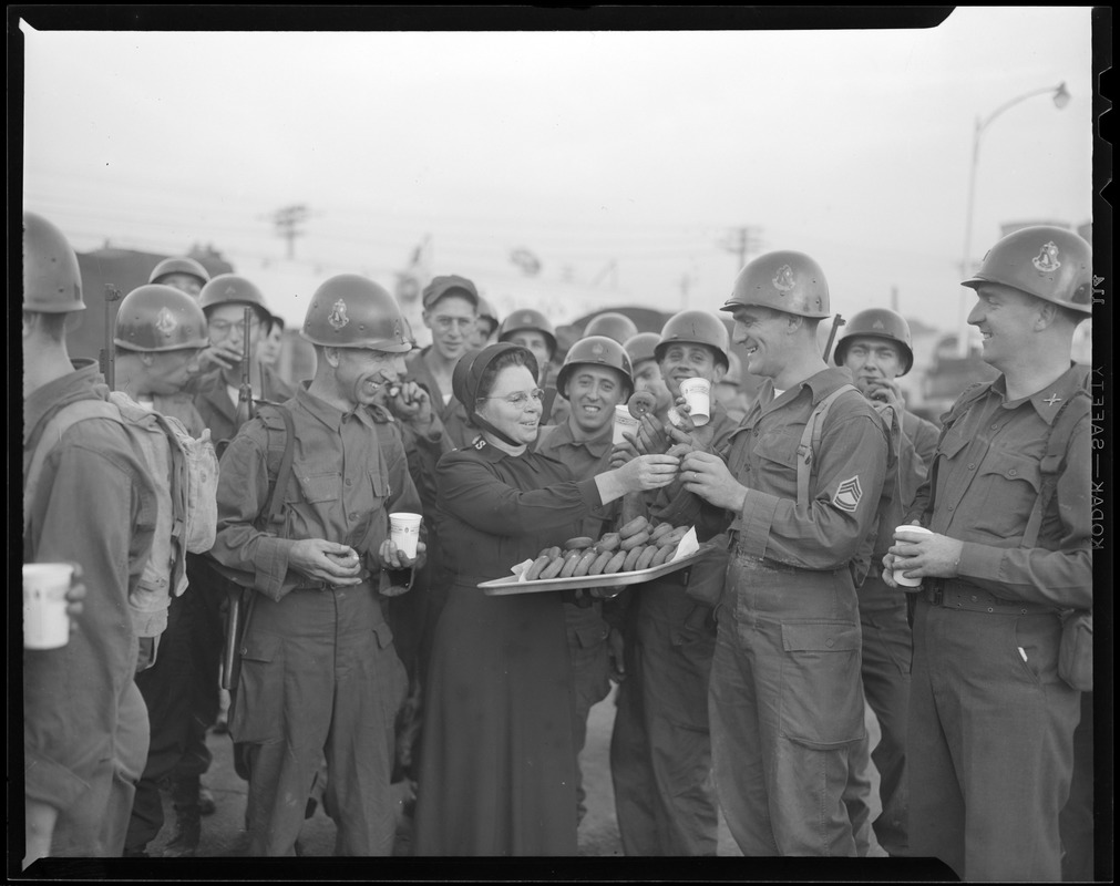 Coffee and donuts served to GI's Digital Commonwealth