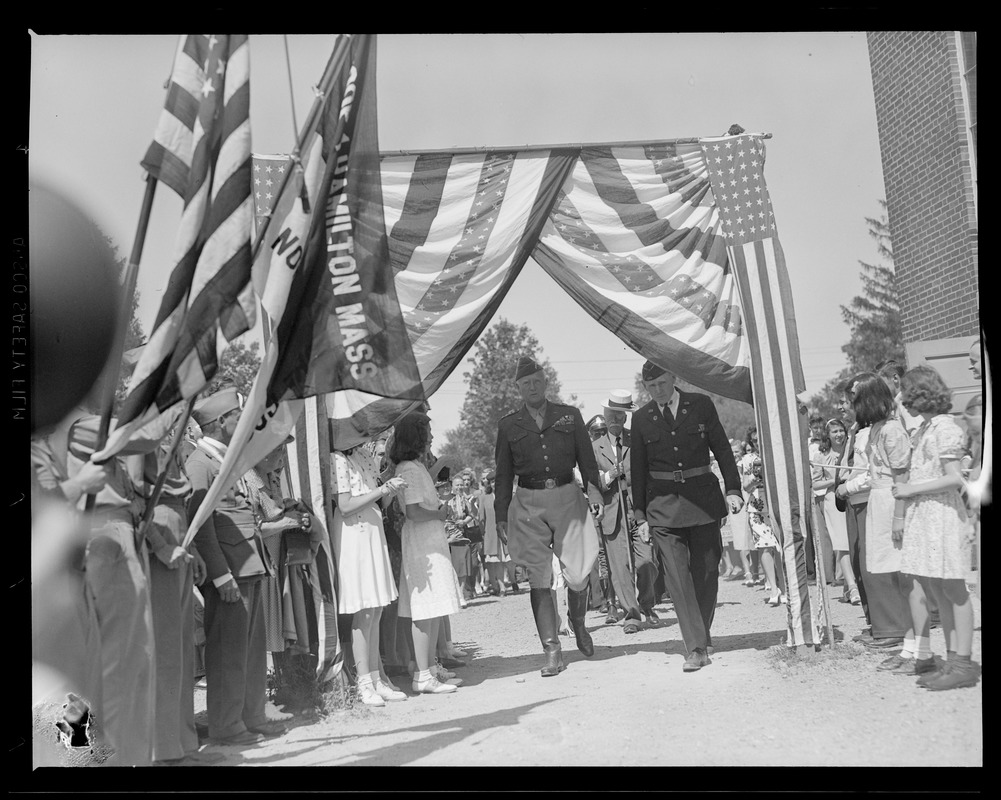 Gen. George Patton is welcomed to Hamilton, Mass.