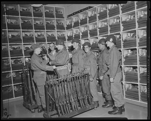 Soldiers inside armory