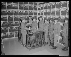 Soldiers inside armory