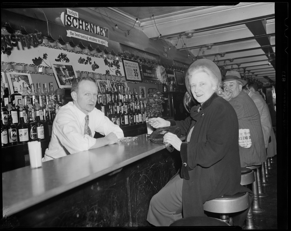 Patrons at the famous Silver Dollar Bar