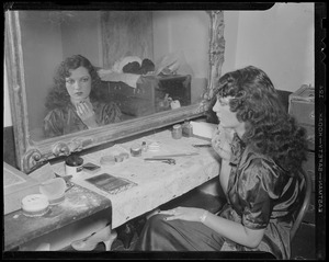 Ann Corio doing her makeup at the Old Howard