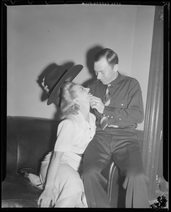People: Sally Rand with her new sweetheart "Turk" Greenough