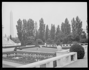 Garden with Washington Monument in distance