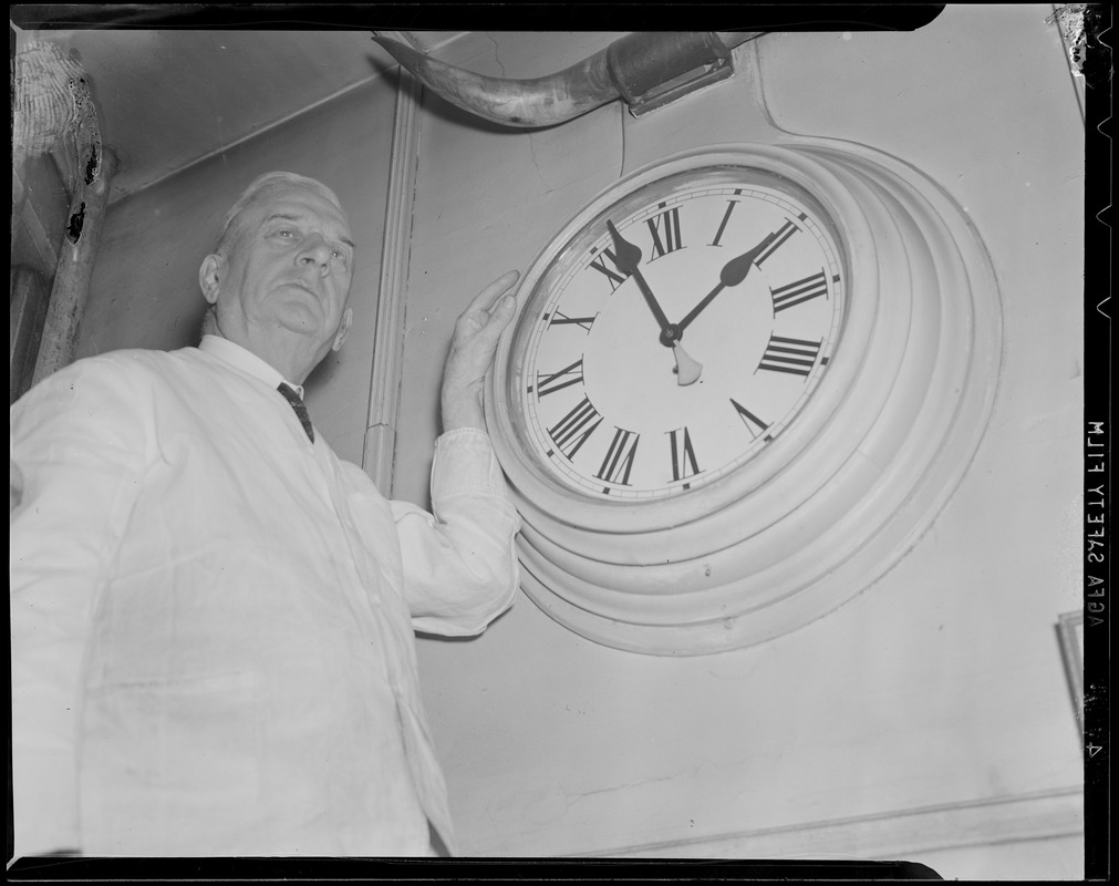 Man setting clock