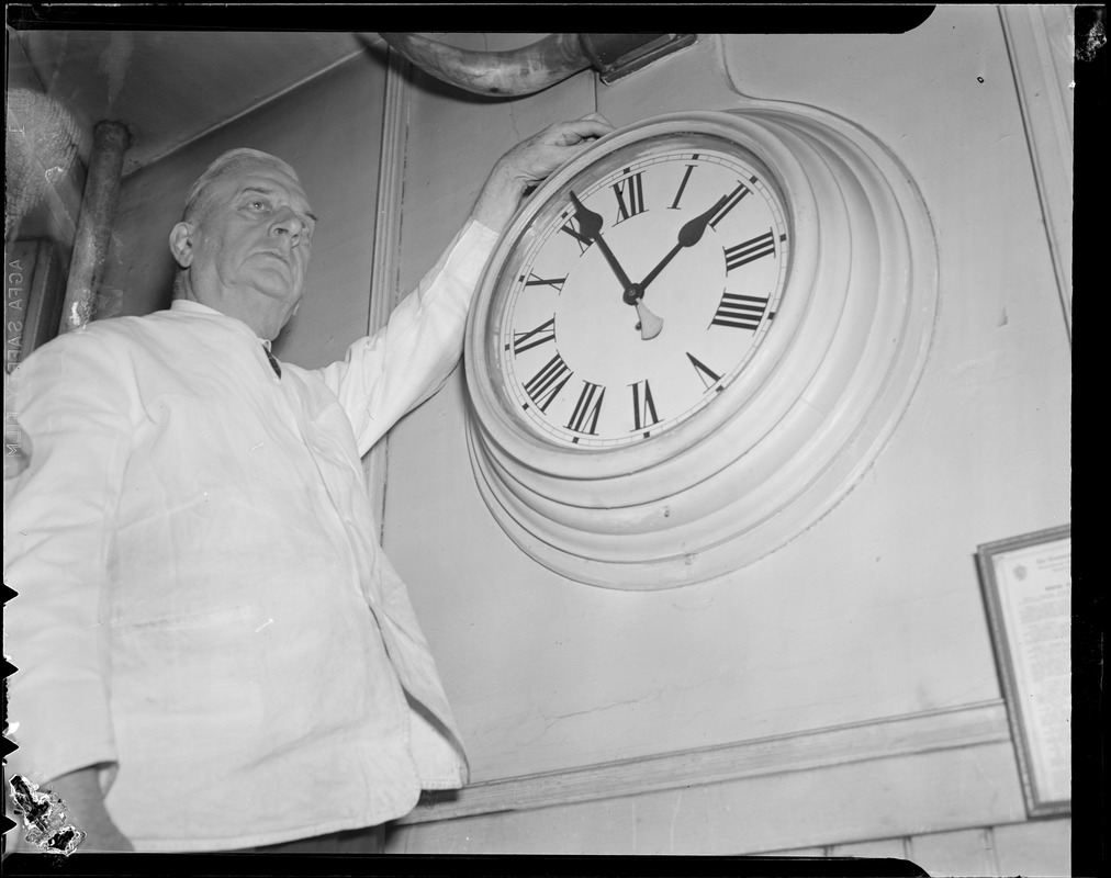 Man setting clock