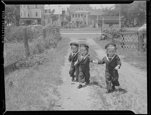 Three boys in sailor suits