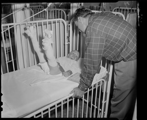 Injured child in hospital