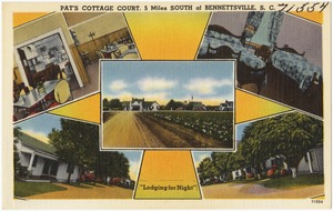 Pat's Cottage Court, 5 miles south of Bennettsville, S. C.