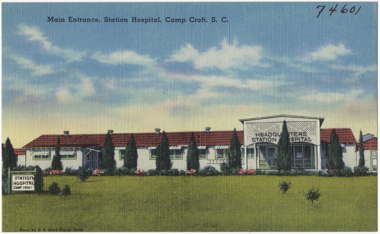 Main entrance, Station Hospital, Camp Croft, S. C.