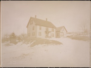 Wachusett Reservoir, Artemas C. Smith's house and stable, near the east side of North Main Street, from the south, Oakdale, West Boylston, Mass., Dec. 22, 1896