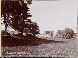 Wachusett Aqueduct, below Stirrup Brook culvert, Section 9, station 398+, from the east, Northborough, Mass., Aug. 31, 1897
