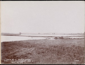 Sudbury Reservoir, Section Q, dike and main embankment, from the north, Marlborough, Mass., Sep. 22, 1897