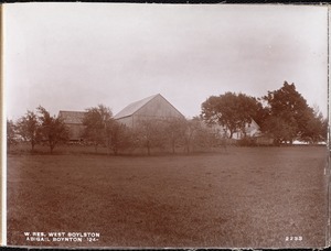 Wachusett Reservoir, Abigail Boynton's buildings, on the northerly side of Malden Street, from the northwest, West Boylston, Mass., Oct. 4, 1898