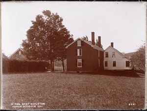 Wachusett Reservoir, Aaron Goodale's buildings, on Goodale Street, from the northeast, West Boylston, Mass., Oct. 6, 1898