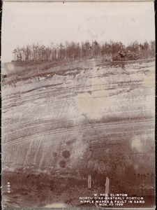 Wachusett Reservoir, North Dike, easterly portion, main cut-off trench, ripple marks and fault in sand, about station 17+50, Clinton, Mass., Nov. 23, 1898