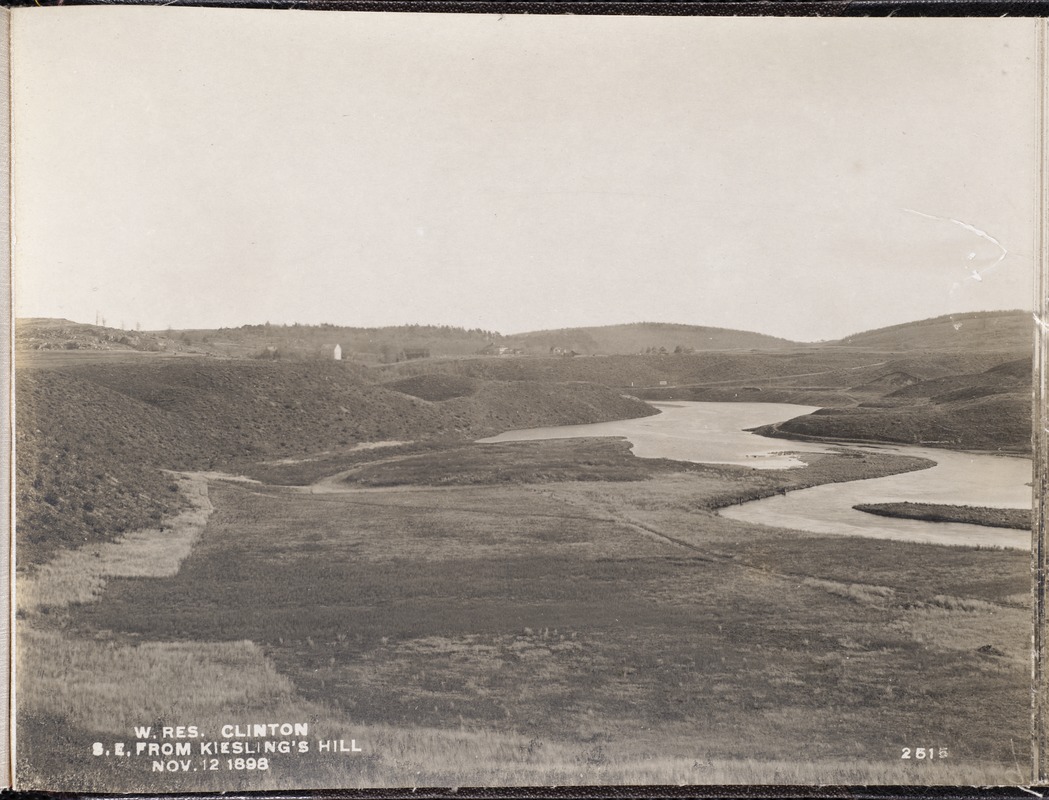 Wachusett Reservoir, southeast from Kiesling's Hill, Clinton, Mass., Nov. 12, 1898