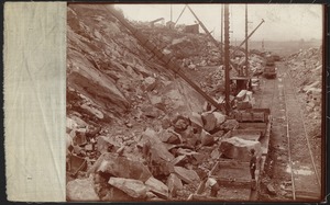 Wachusett Dam, lower quarry, looking westerly, Boylston, Mass., Jul. 23, 1902