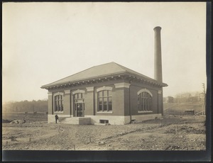 Distribution Department, Hyde Park Pumping Station, from the northeast, Hyde Park, Mass., Oct. 1912 - May 1913