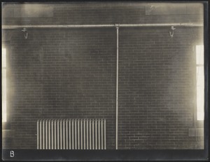 Wachusett Department, Wachusett Dam Hydroelectric Power Station, pipe along interior wall; 'B', Clinton, Mass., ca. 1910-1919