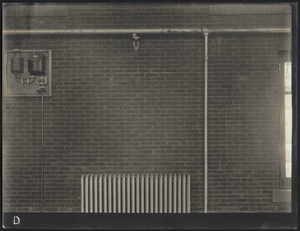 Wachusett Department, Wachusett Dam Hydroelectric Power Station, pipe along interior wall; 'D', Clinton, Mass., ca. 1910-1919