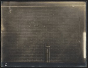 Wachusett Department, Wachusett Dam Hydroelectric Power Station, pipe along interior wall; 'E', Clinton, Mass., ca. 1910-1919