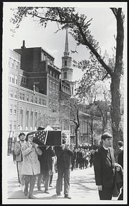 Clergy Funeral procession along Freedom Trail