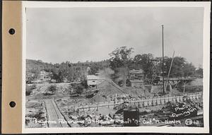 Contract No. 19, Dam and Substructure of Ware River Intake Works at Shaft 8, Wachusett-Coldbrook Tunnel, Barre, progress panorama 3, photo no. 1, Shaft 8, Barre, Mass., Aug. 28, 1929