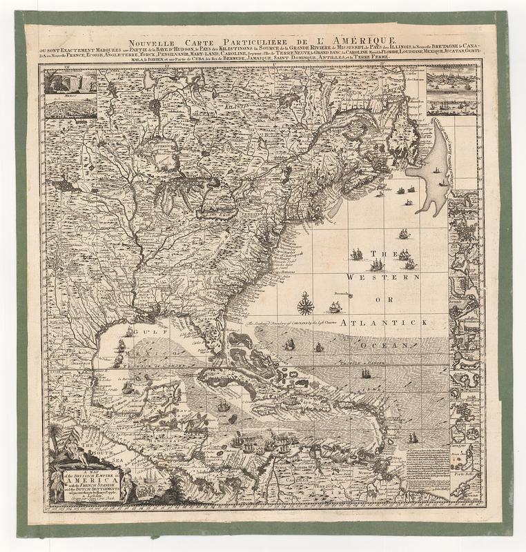 A map of the Britisch Empire in America with the French Spanish and the Dutch settlements adjacent thereto