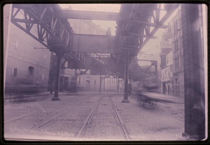 Commercial Street & M.B.T.A. trestle at Constitution Wharf, Boston North End