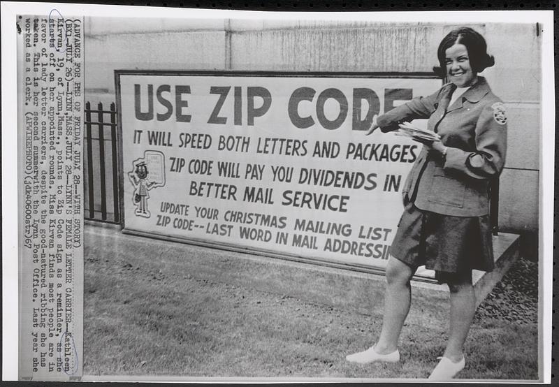 Lynn's female letter carrier