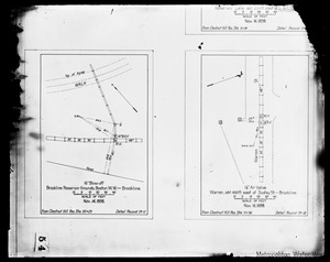 Engineering Plans, Distribution Department, Chestnut Hill Reservoir, Station 55+23, Detail Record 19-11; Station 71+36, Detail Record 19-18, Brookline, Mass., Nov. 16, 1898