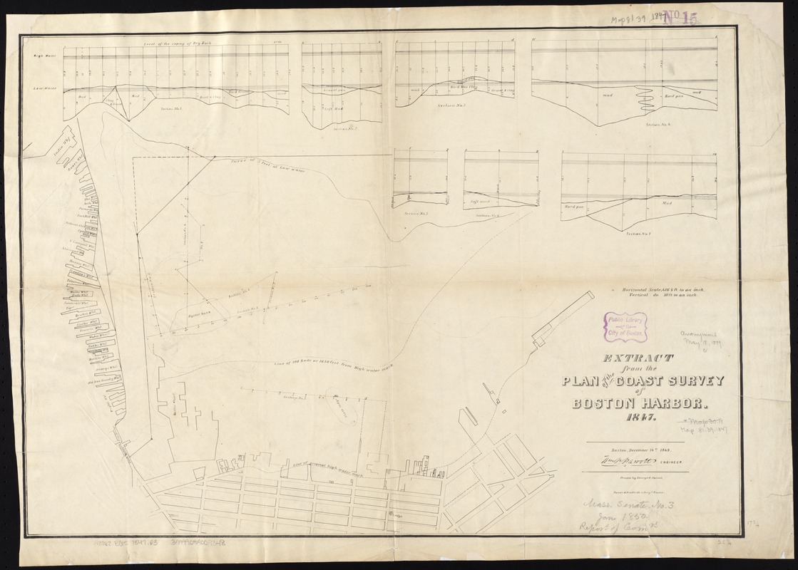 Extract from the plan of the coast survey of Boston Harbor, 1847