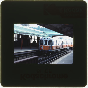 Orange line train at platform