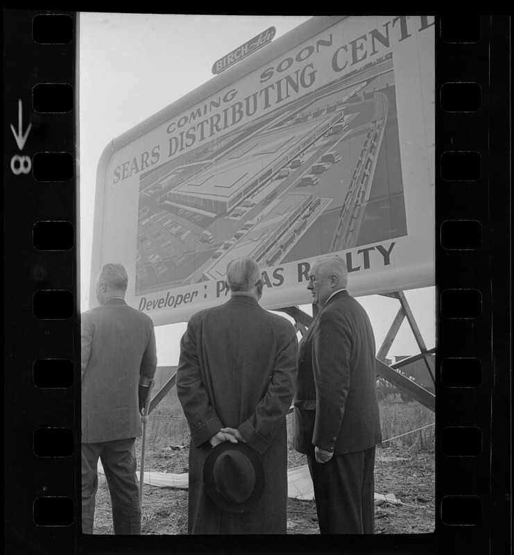 Sign marking new site for Sears Roebuck Distributing Center