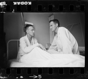Wilson Twins, Robert, left, and brother, Ralph, 35, Atlanta, Ga., at West Roxbury VA hospital
