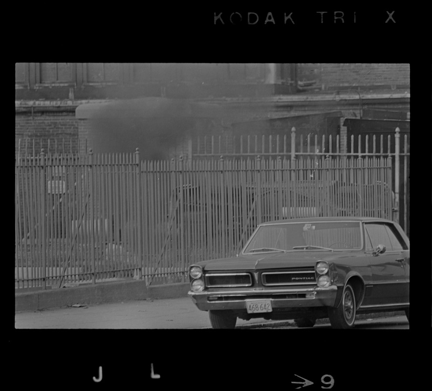 Auto set on fire violence explodes in Roxbury as car's gas tank blows