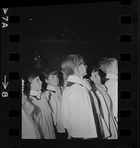 Boys choir at Advent Wreath lighting ceremony at City Hall