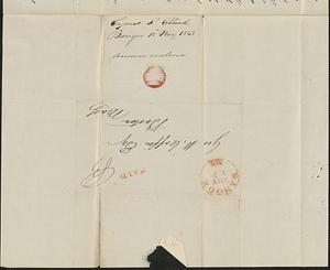 Cyrus S. Clark to George Coffin, 13 November 1843