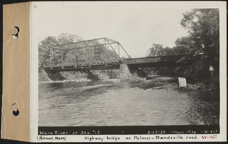 Ware River at Station 13, Bondsville, Palmer, Mass., Sep. 23, 1932