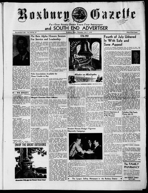 Roxbury Gazette And South End Advertiser, July 02, 1959 - Digital ...